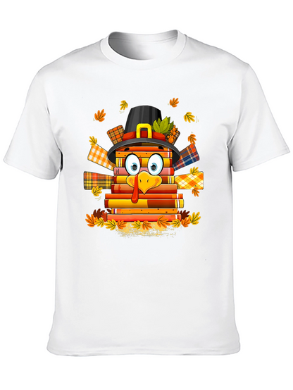 Thanksgiving Turkey Book Lover T-Shirt