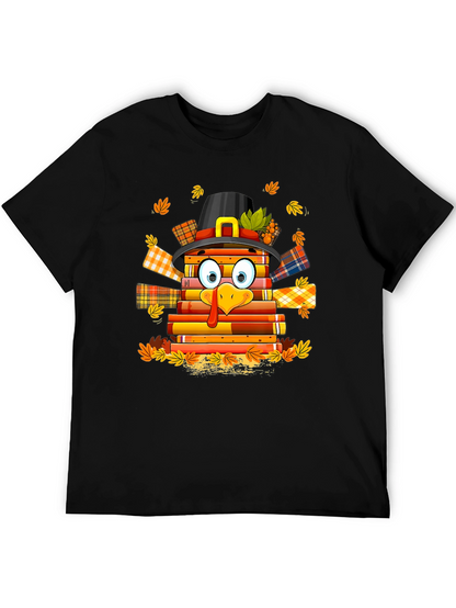Thanksgiving Turkey Book Lover T-Shirt