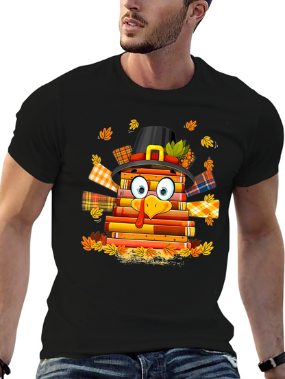 Thanksgiving Turkey Book Lover T-Shirt