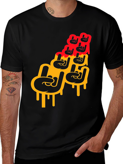 Rock On Graphic Print Mens T-Shirt