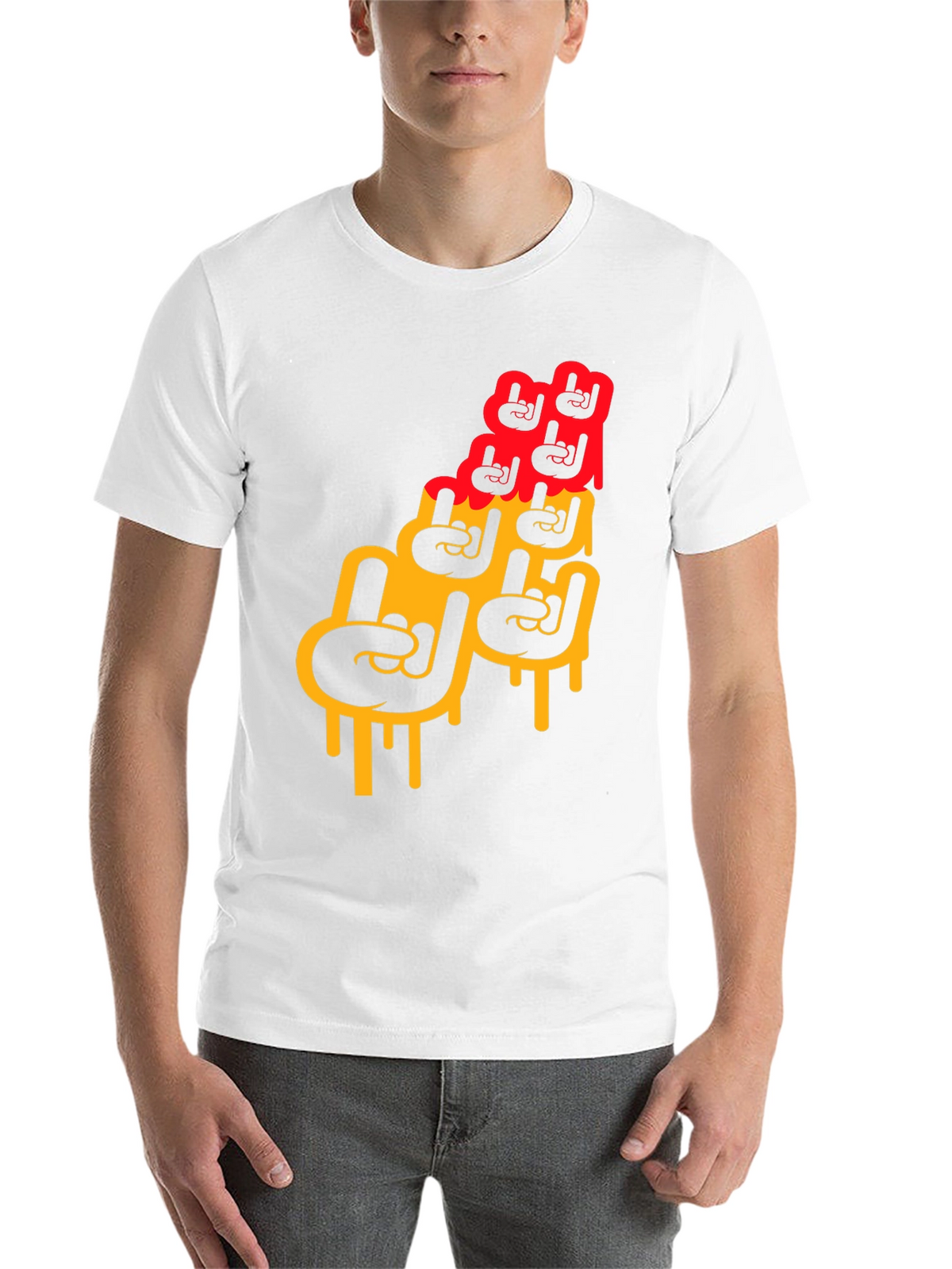 Rock On Graphic Print Mens T-Shirt