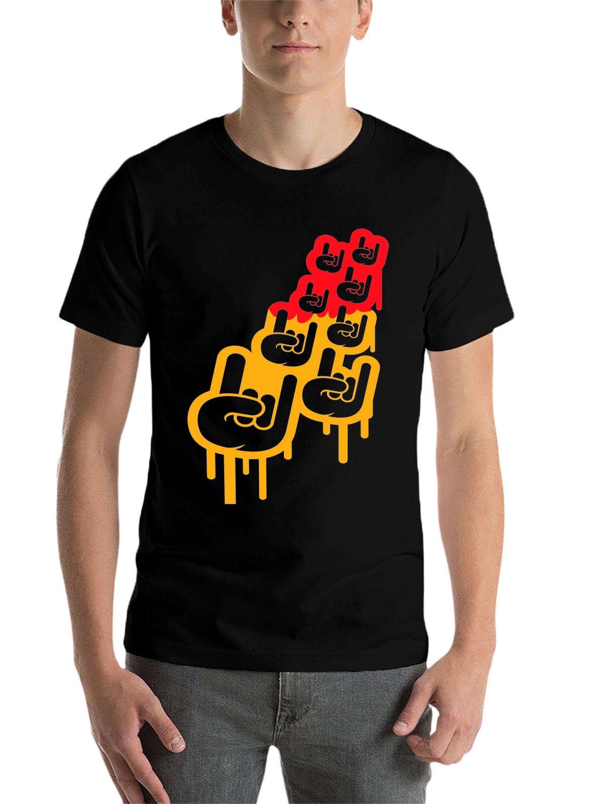 Rock On Graphic Print Mens T-Shirt