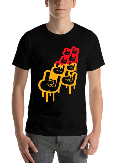 Rock On Graphic Print Mens T-Shirt