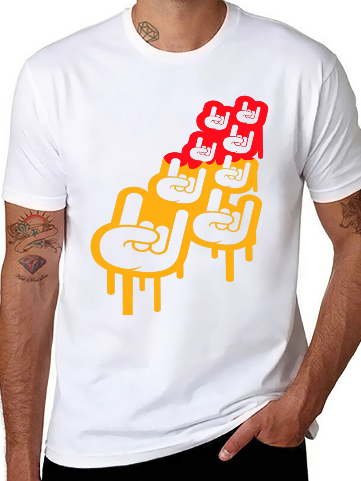 Rock On Graphic Print Mens T-Shirt