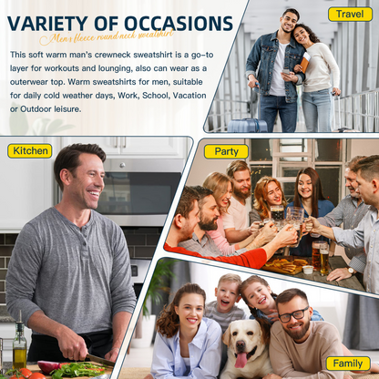 Minimal Three Star Simple Chest Logo Black Crewneck