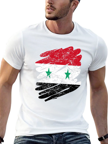Syria Flag Distressed T-Shirt