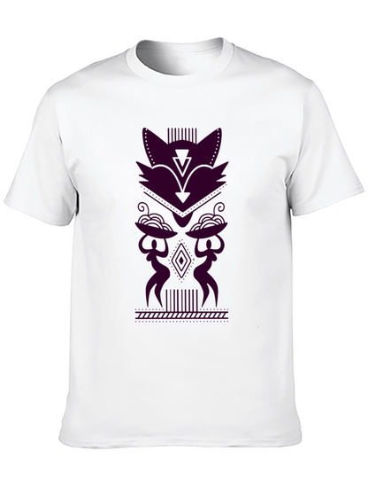 Geometric Tribal Style Graphic Tee