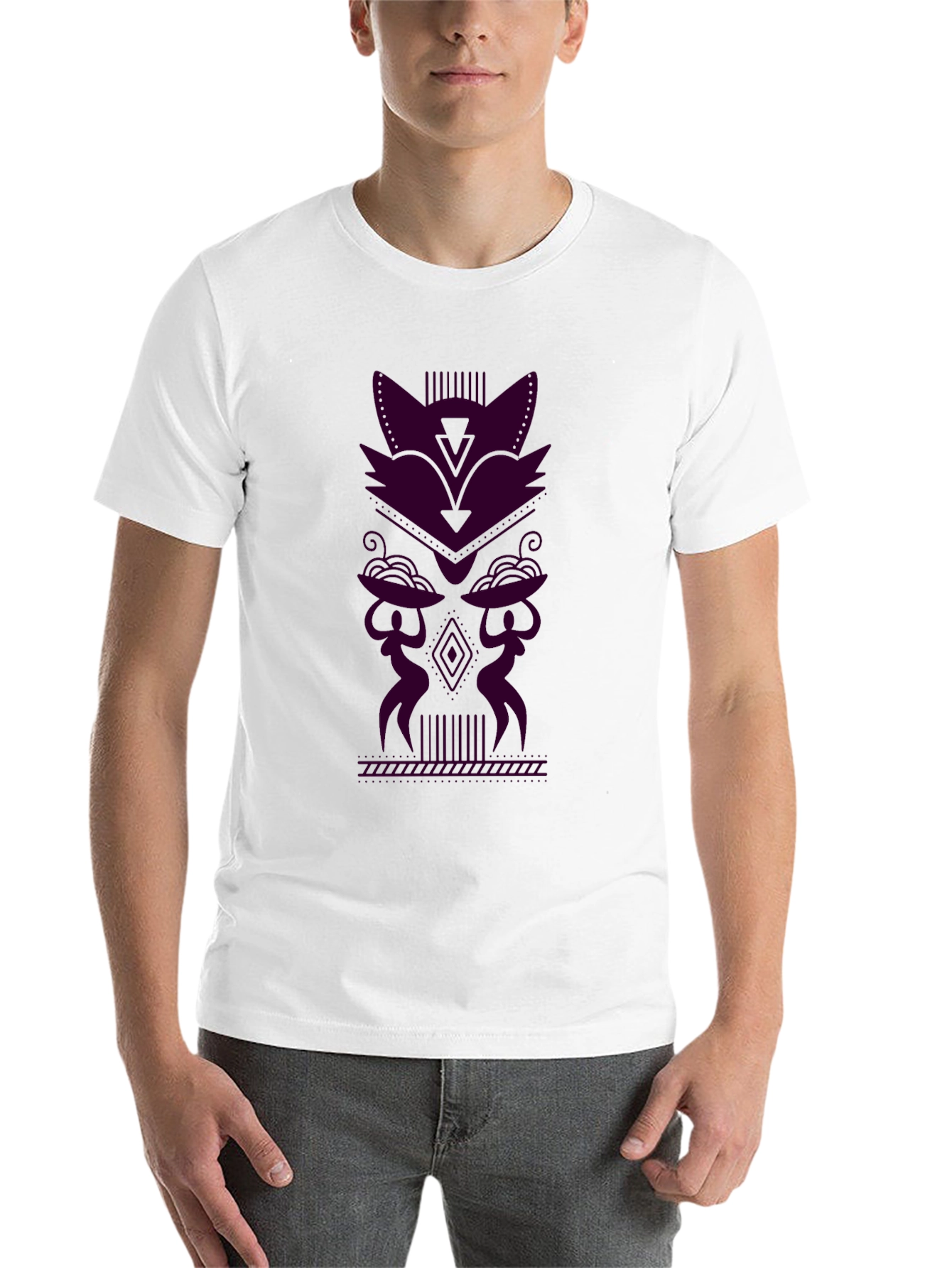 Geometric Tribal Style Graphic Tee