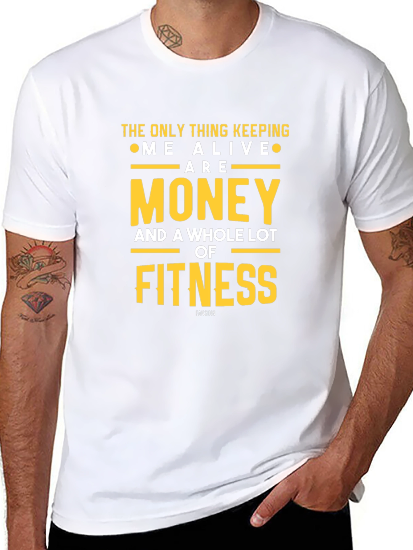 Money & Fitness Graphic T-Shirt - Keep Me Alive!