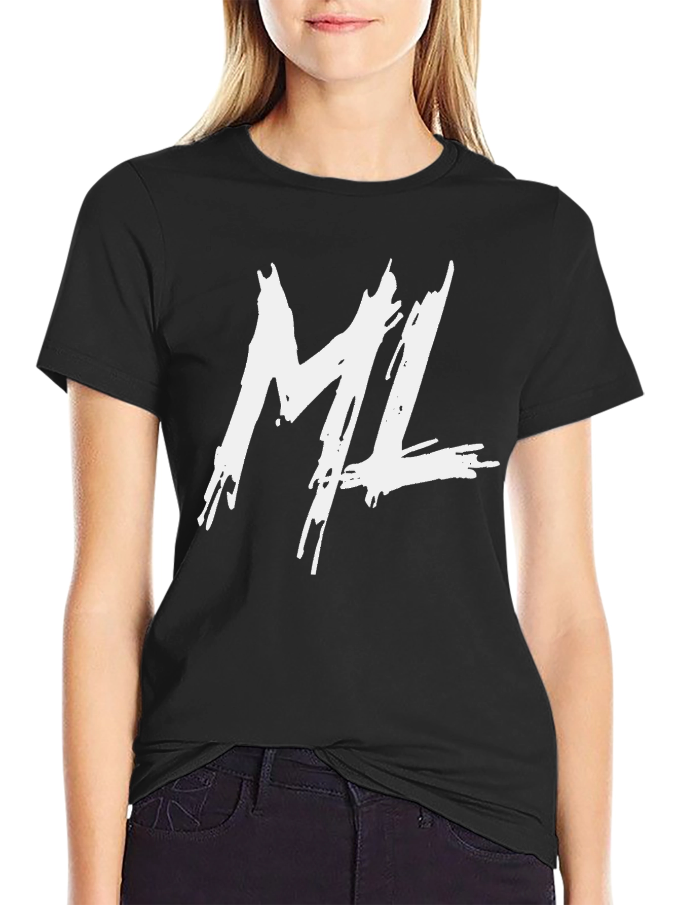 ML Black Graphic Tee - Trendy Streetwear