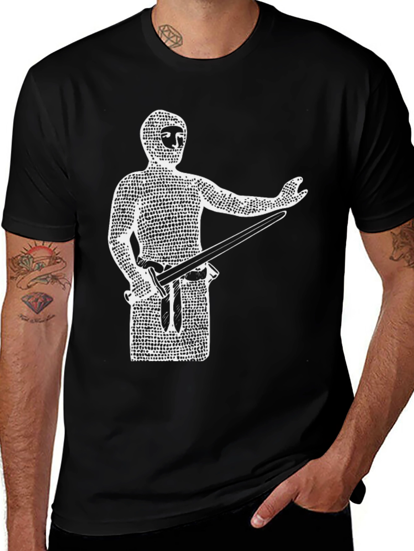 Medieval Knight T-Shirt - Black