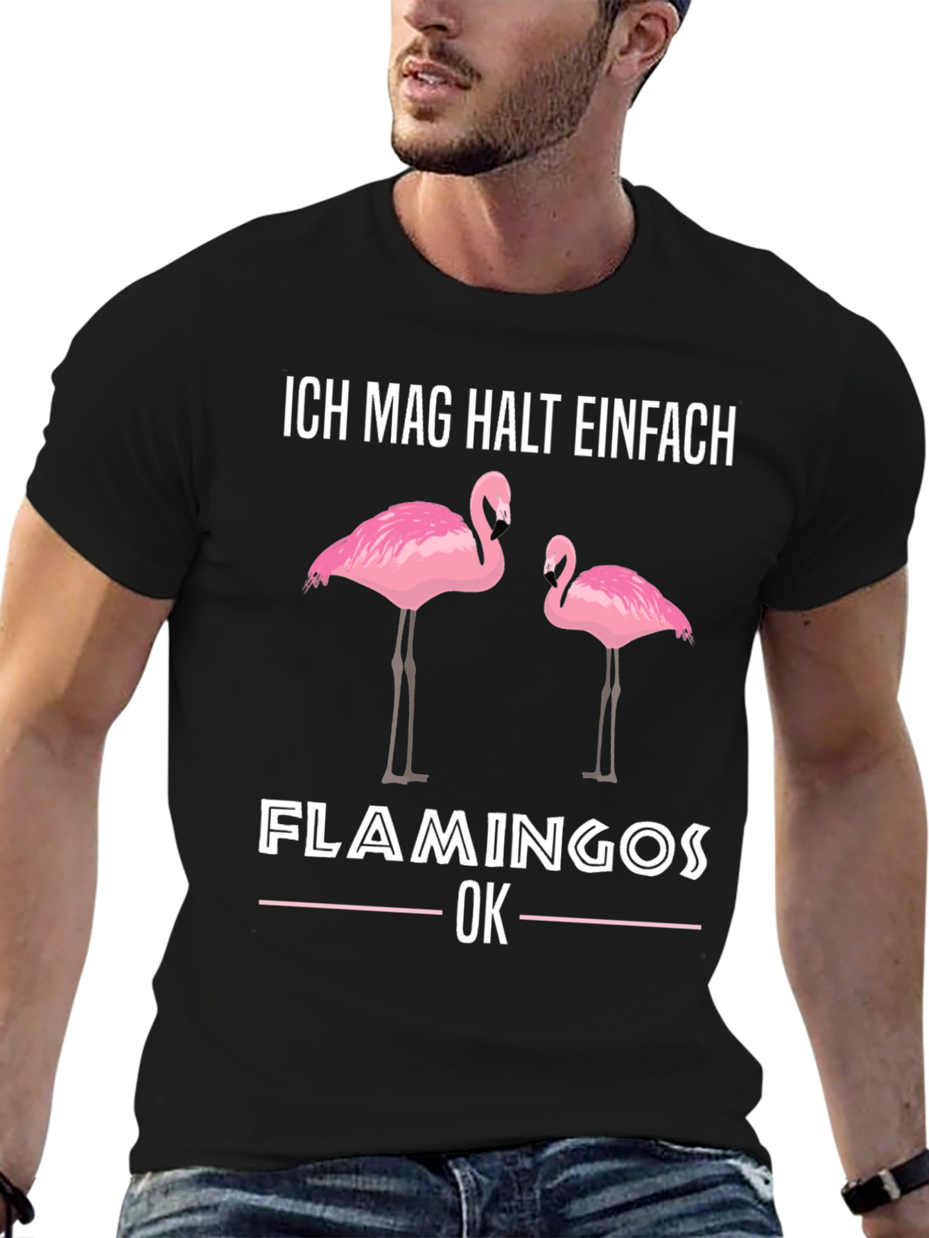 Flamingo Graphic T-Shirt - Ich Mag Halt Einfach Design