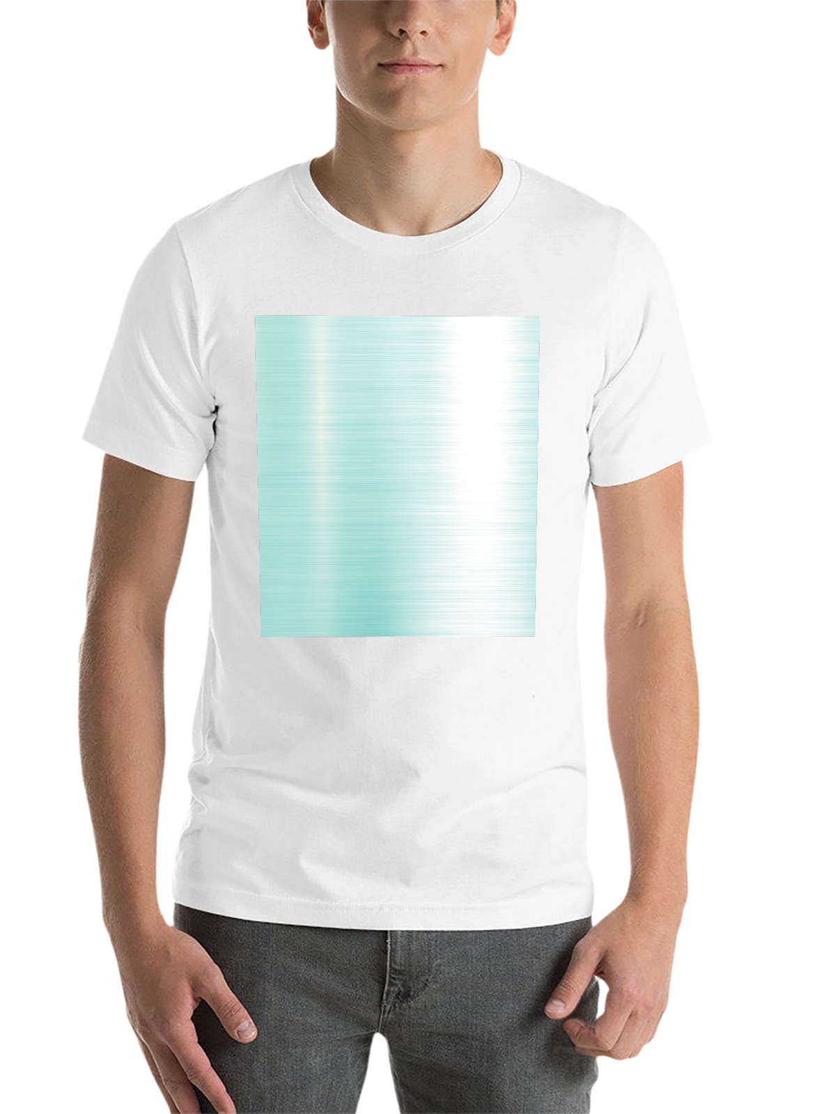 Modern Graphic Tee - Abstract Aqua Design