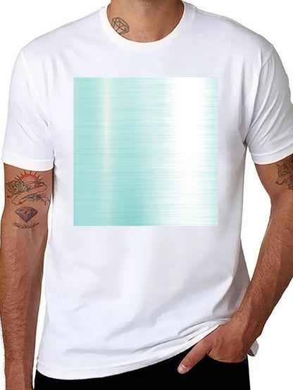 Modern Graphic Tee - Abstract Aqua Design