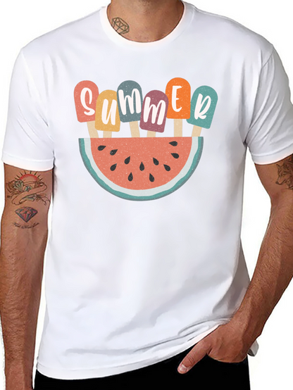 Summer Watermelon Popsicle Graphic T-Shirt