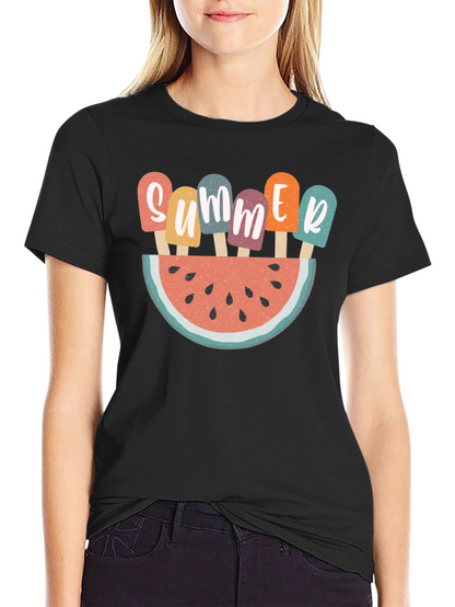 Summer Watermelon Popsicle Graphic T-Shirt