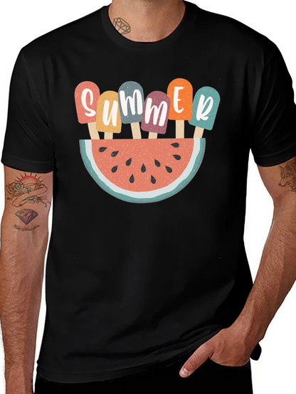 Summer Watermelon Popsicle Graphic T-Shirt