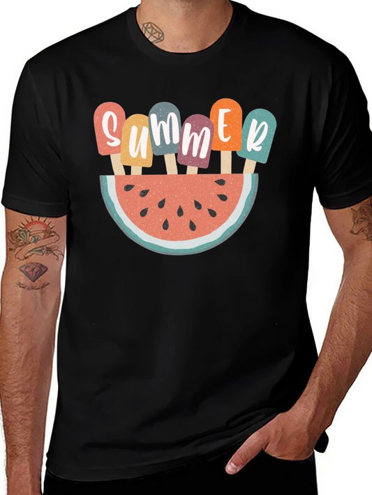 Summer Watermelon Popsicle Graphic T-Shirt