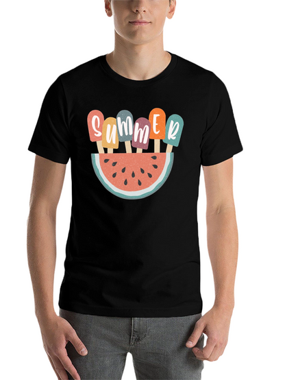 Summer Watermelon Popsicle Graphic T-Shirt