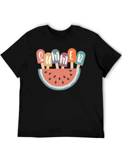 Summer Watermelon Popsicle Graphic T-Shirt