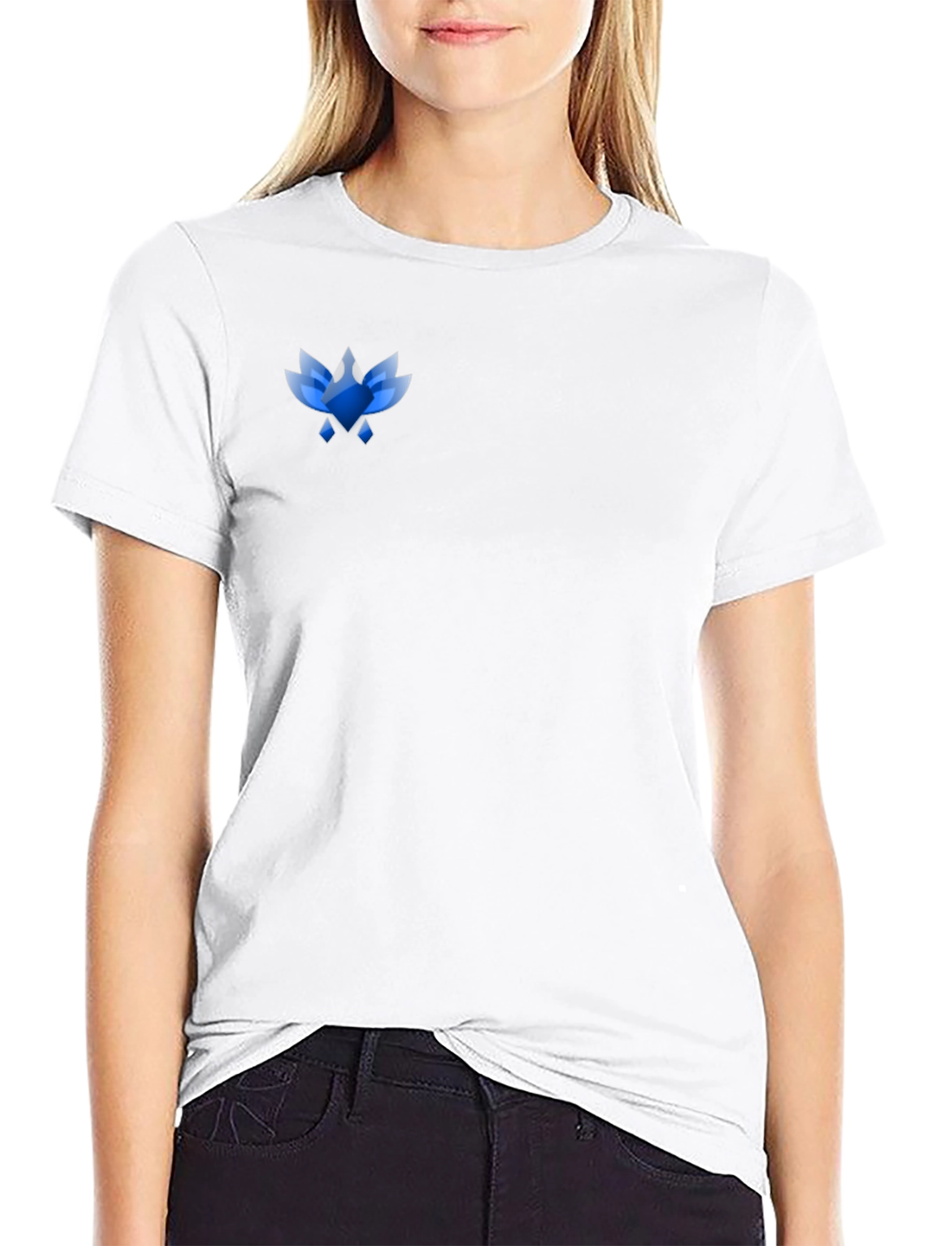 Mens Black Tee with Abstract Blue Graphic