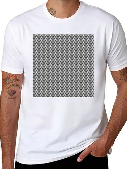 Chainmail Pattern Black T-Shirt