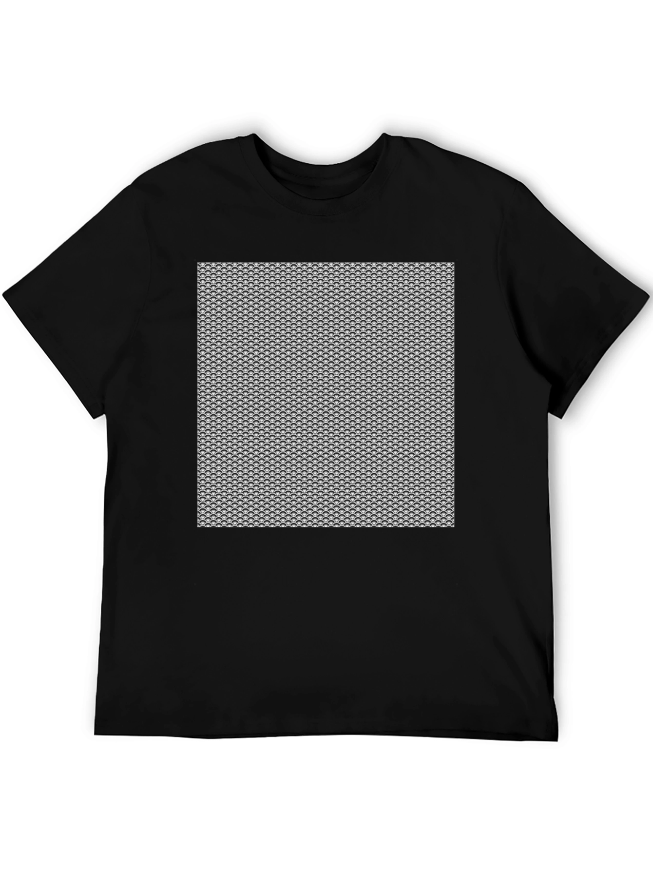 Chainmail Pattern Black T-Shirt