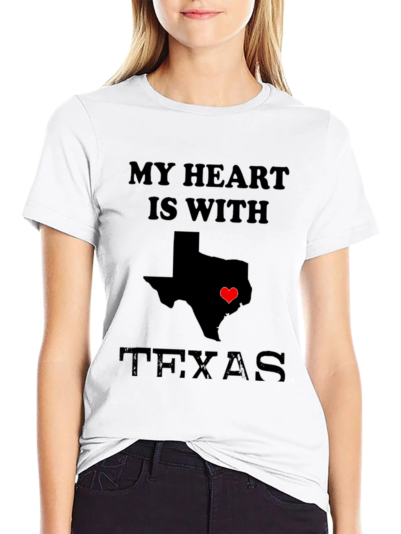 My Heart is With Texas T-Shirt