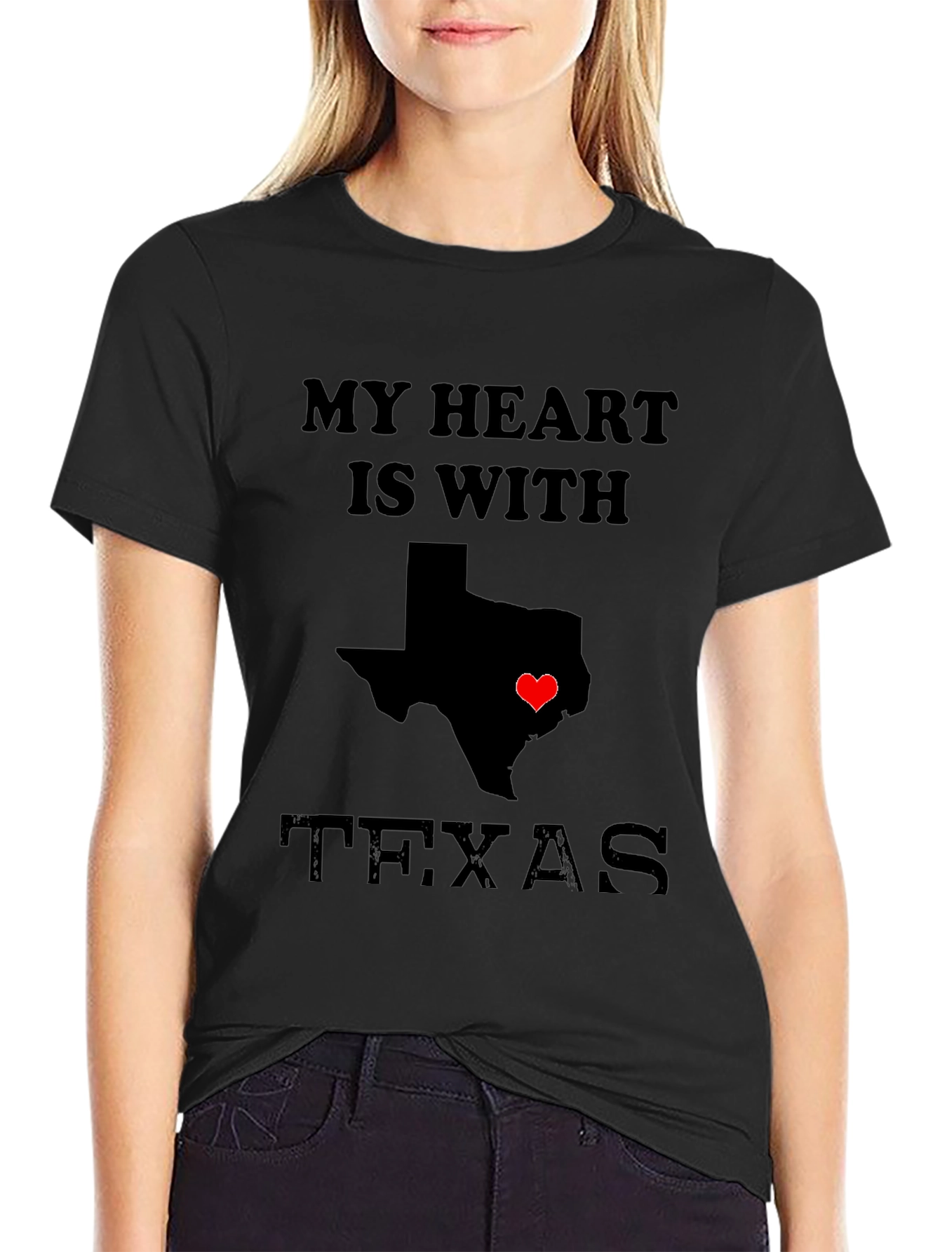 My Heart is With Texas T-Shirt