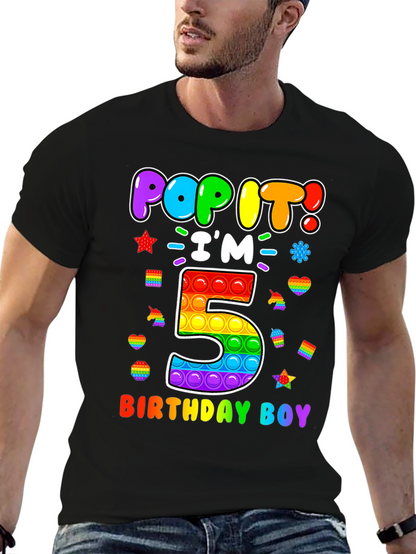 Pop It Birthday Boy 5 T-Shirt