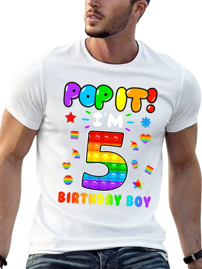 Pop It Birthday Boy 5 T-Shirt