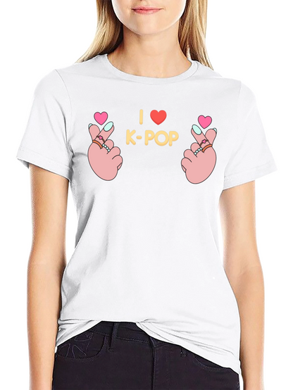 I Love K-Pop Hand Sign Graphic Tee