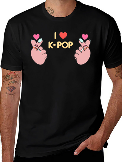 I Love K-Pop Hand Sign Graphic Tee