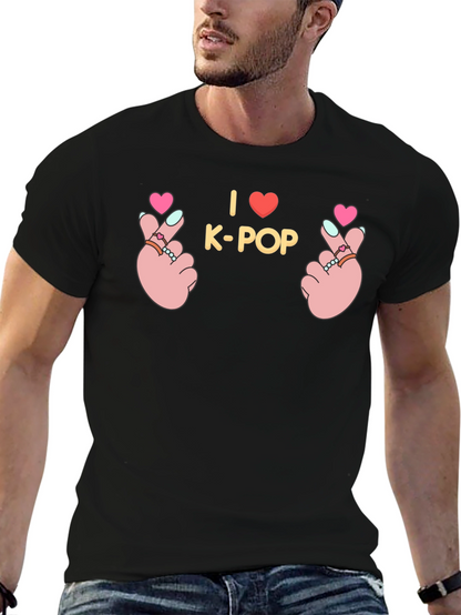 I Love K-Pop Hand Sign Graphic Tee
