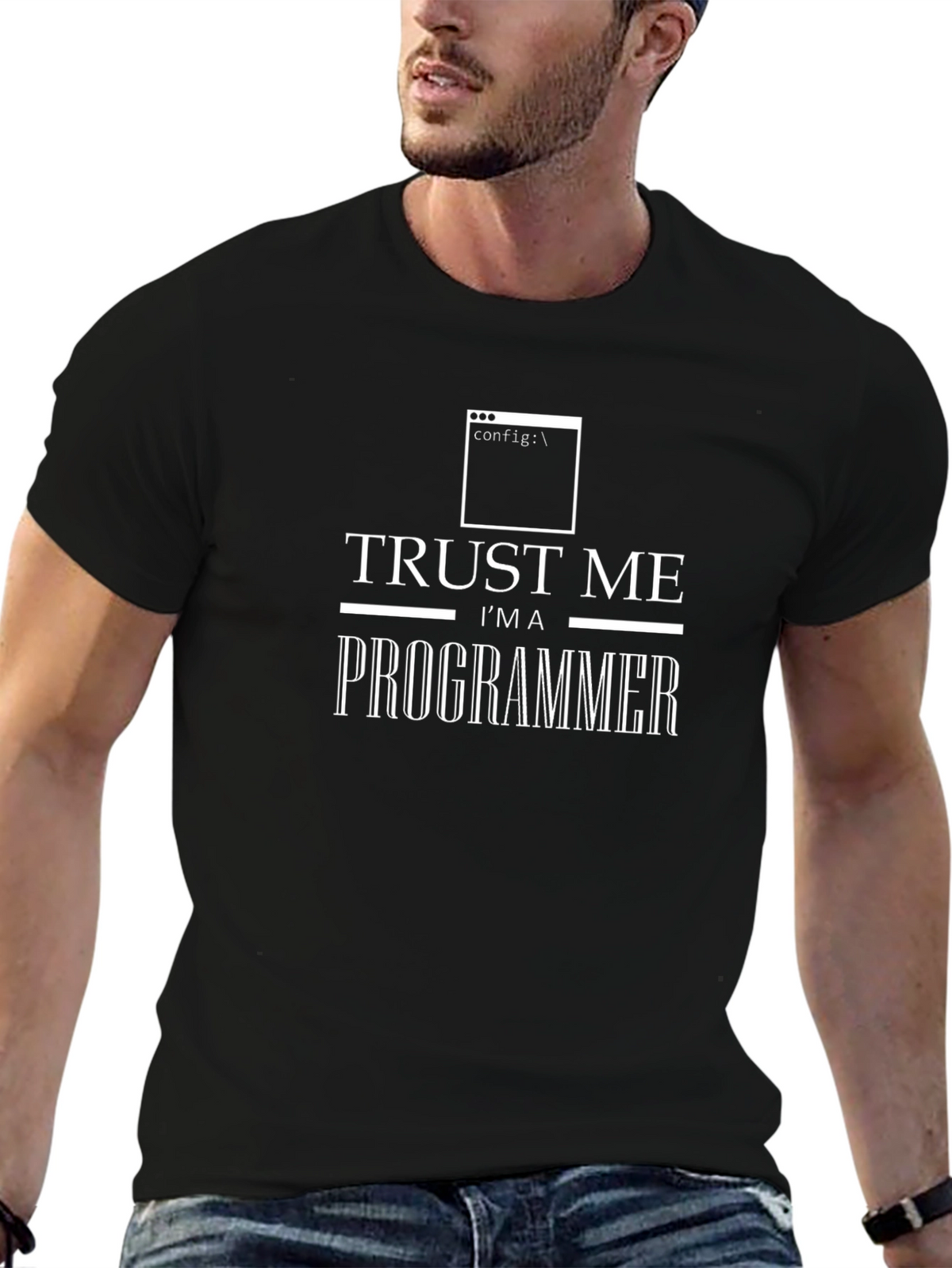 Trust Me Im A Programmer Black T-Shirt