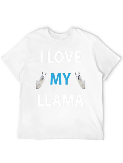 I Love My Llama Graphic T-Shirt - Novelty Tee