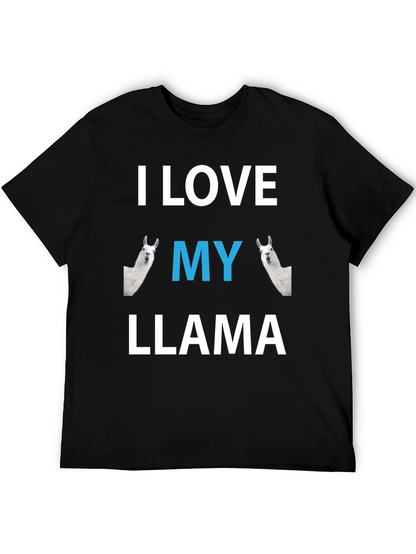 I Love My Llama Graphic T-Shirt - Novelty Tee