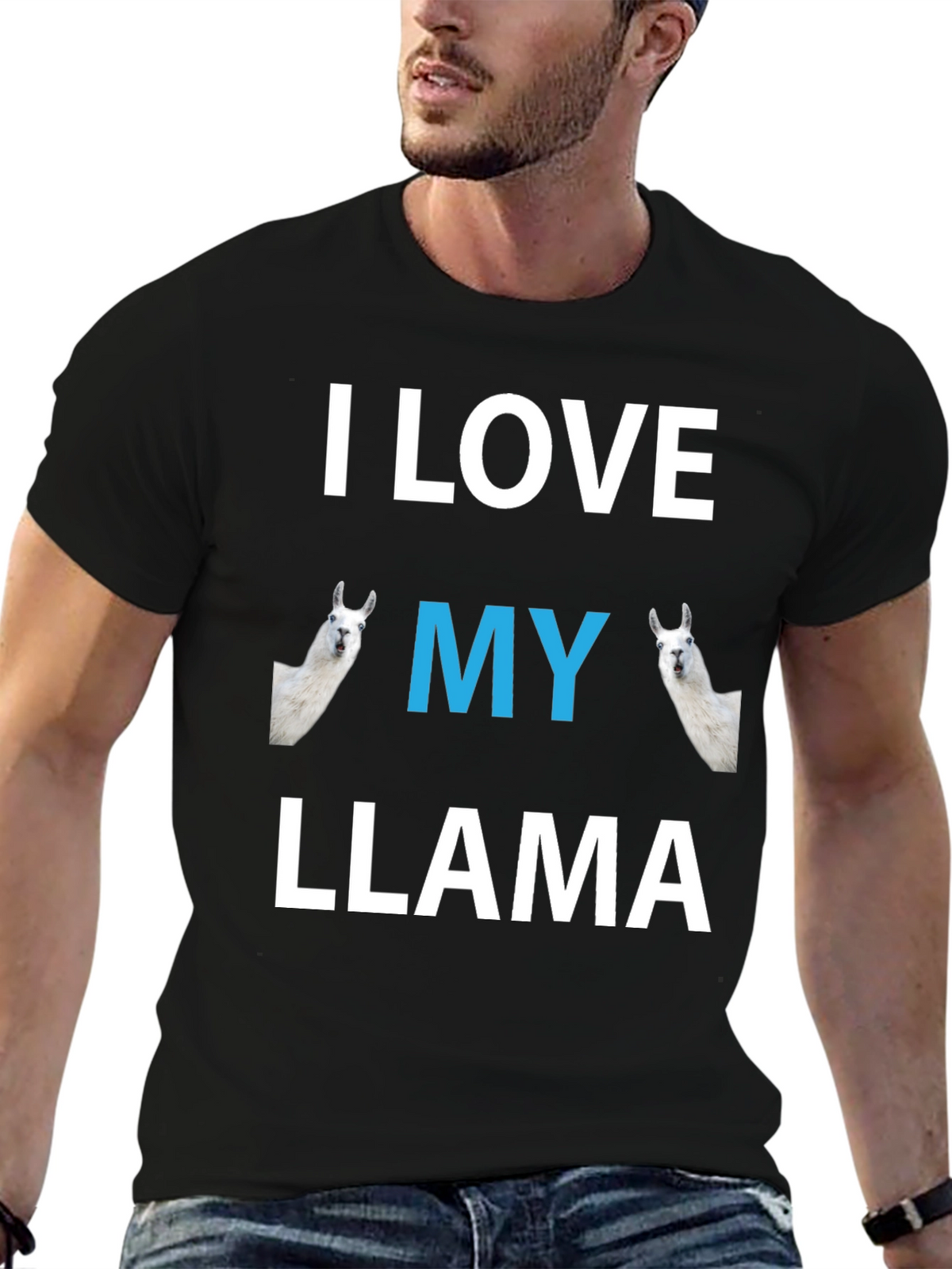 I Love My Llama Graphic T-Shirt - Novelty Tee