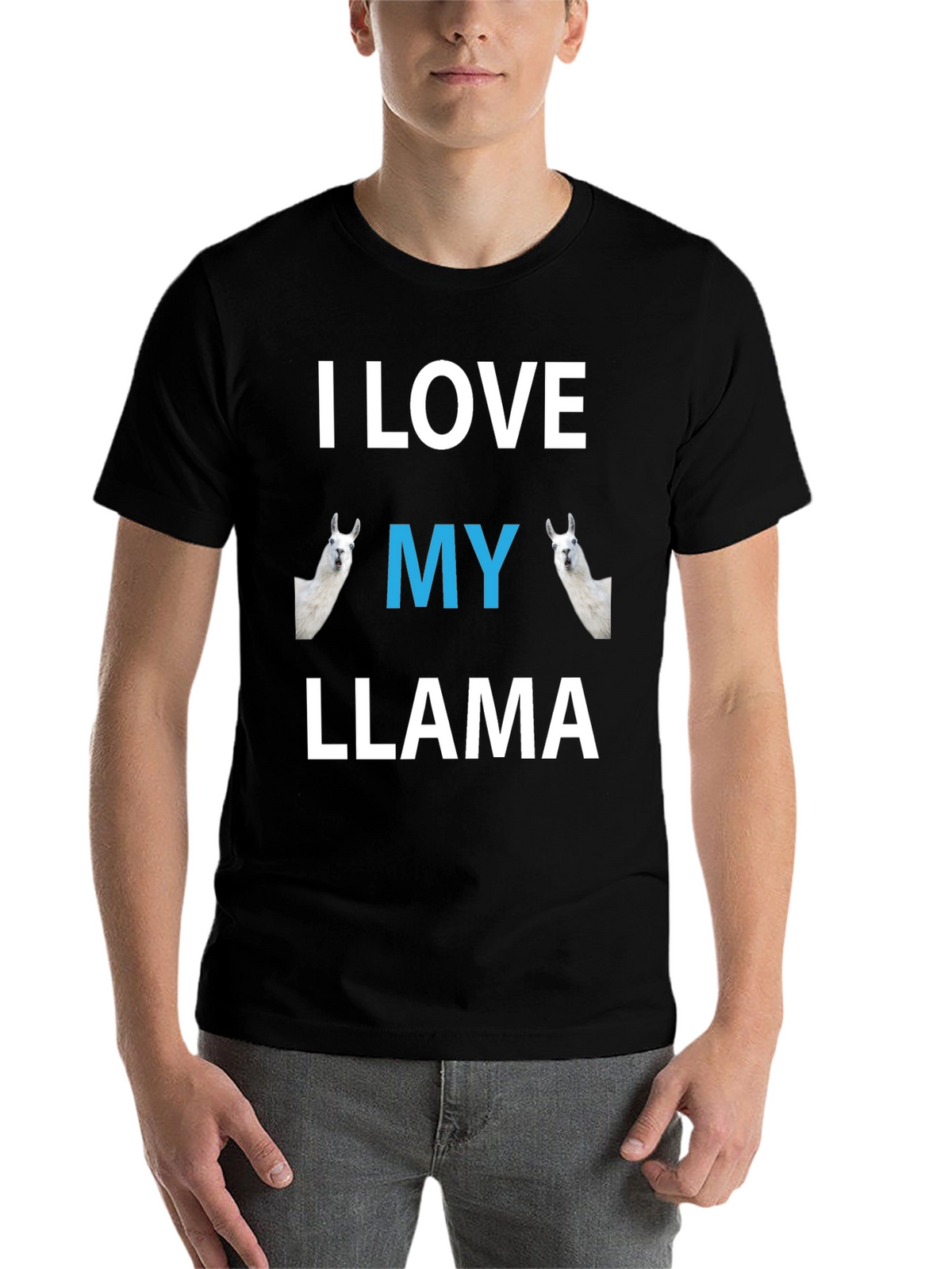 I Love My Llama Graphic T-Shirt - Novelty Tee