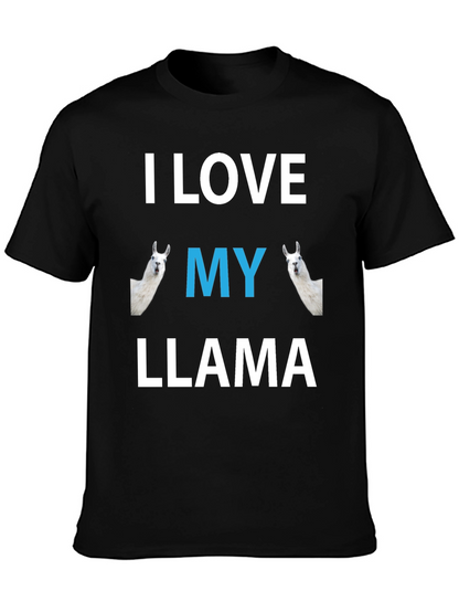 I Love My Llama Graphic T-Shirt - Novelty Tee