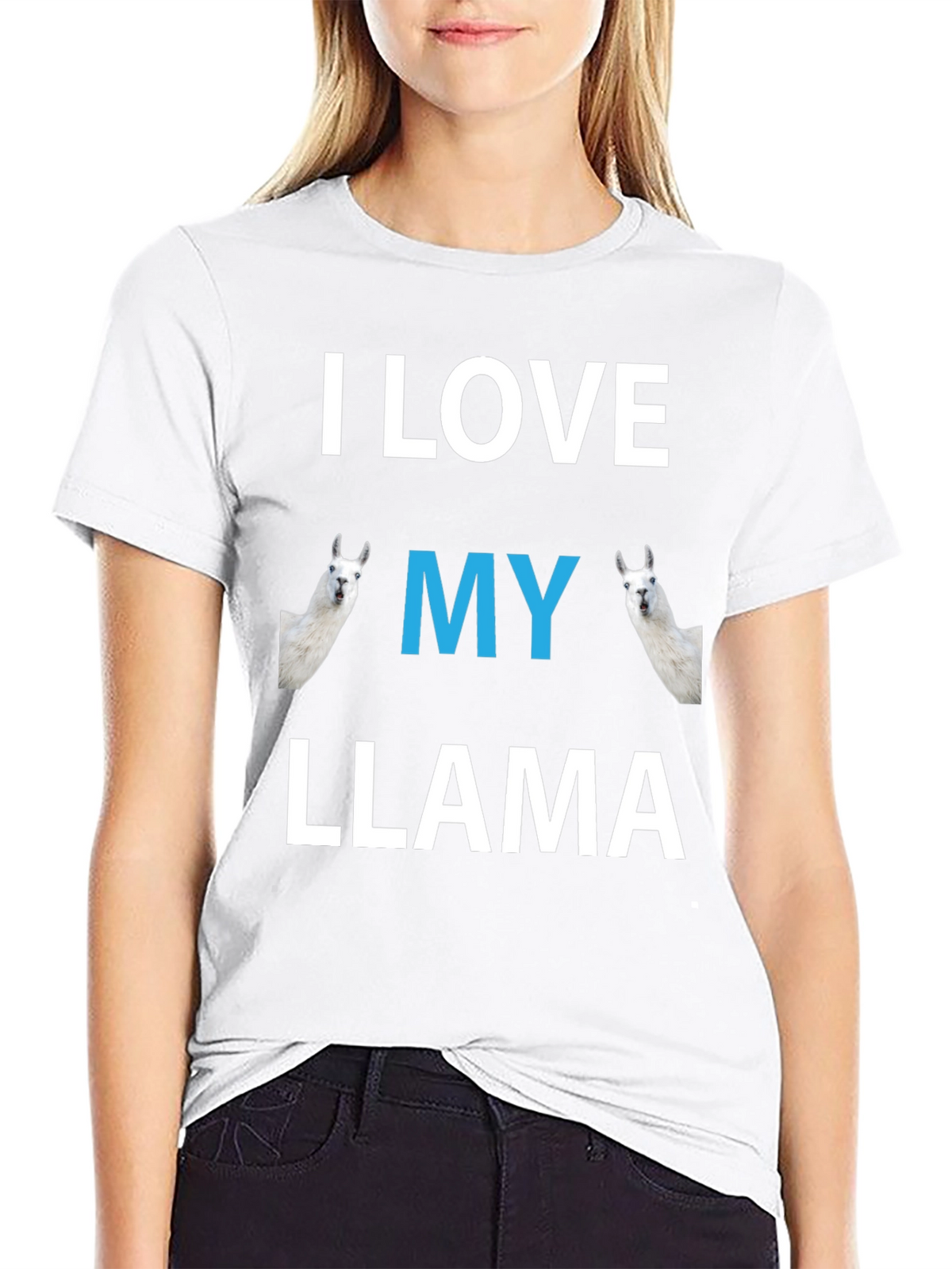 I Love My Llama Graphic T-Shirt - Novelty Tee