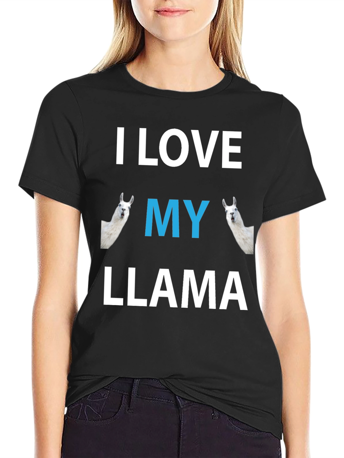 I Love My Llama Graphic T-Shirt - Novelty Tee