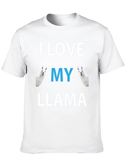 I Love My Llama Graphic T-Shirt - Novelty Tee