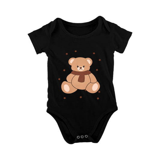 Soft Scarf Teddy Bear Star Minimalist Infant Bodysuit
