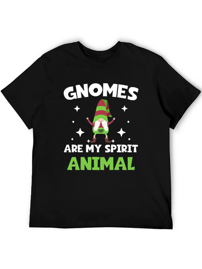 Gnomes Are My Spirit Animal Black T-Shirt