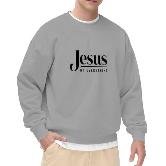 Jesus My Everything Faith Letter Crewneck Sweatshirt