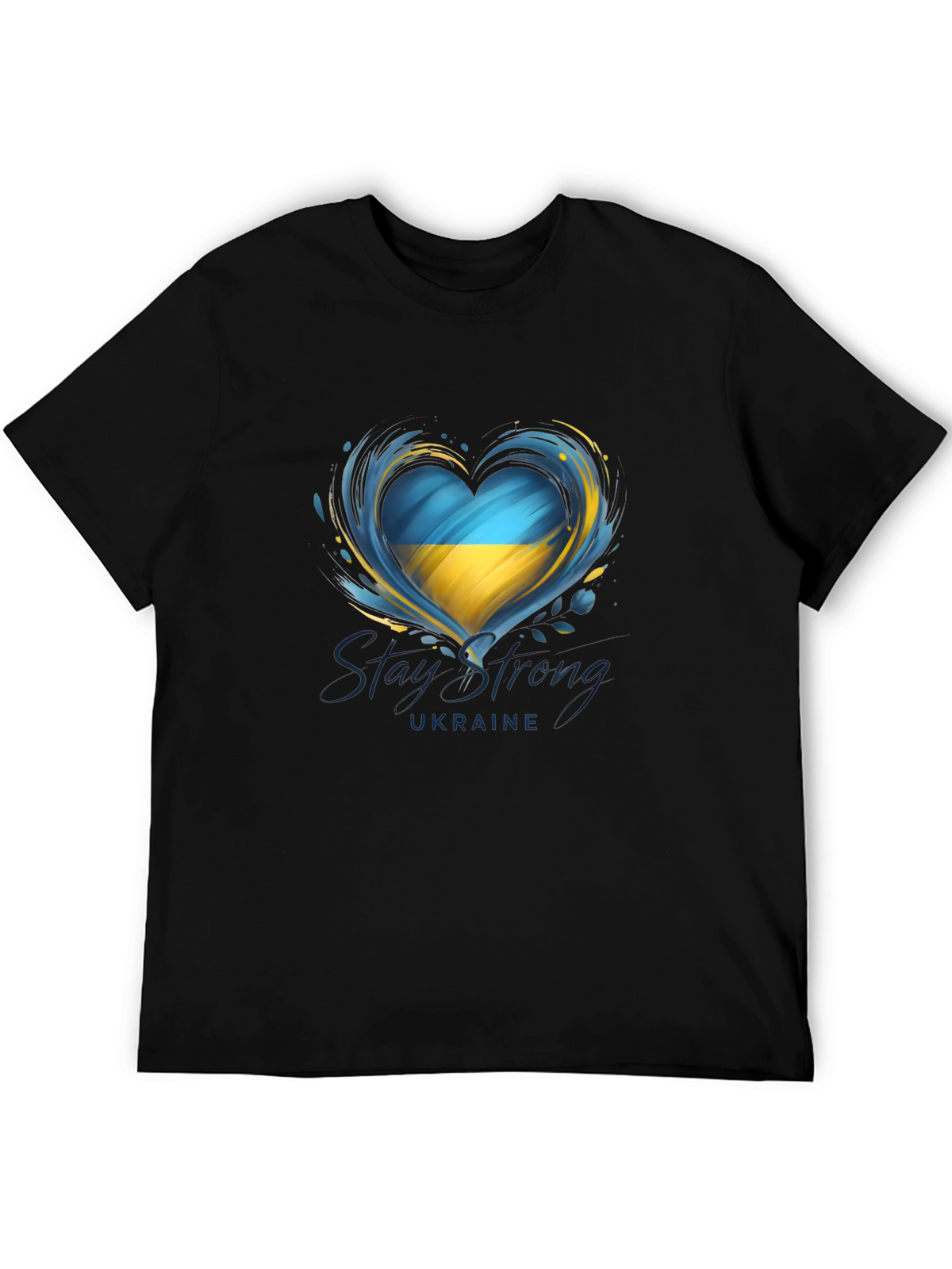 Ukraine Heart Flag Graphic T-Shirt - Stay Strong