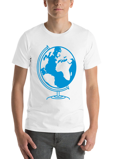 Globe Graphic Tee - Black Cotton T-Shirt