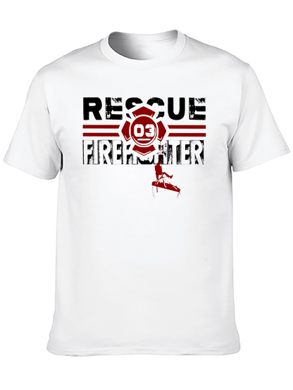 Rescue Firefighter Graphic T-Shirt