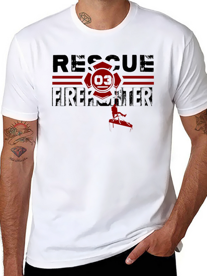 Rescue Firefighter Graphic T-Shirt